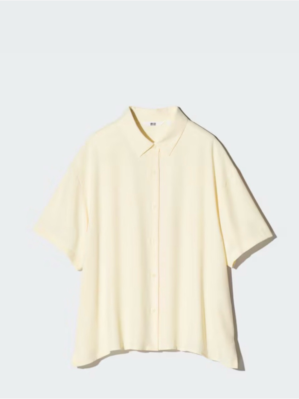 Uniqlo yellow rayon blouse